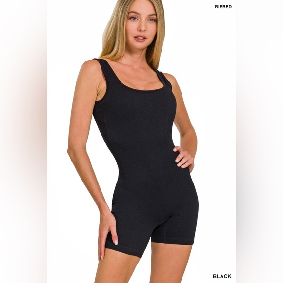 Zenana RIBBED SEAMLESS BODY-CONTOURING FIT BODY SUIT - Picture 4 of 4